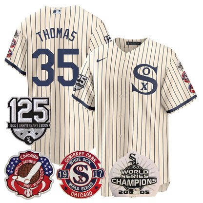 Chicago White Sox 125th Anniversary - World Series Champions Jersey - All Stitched
