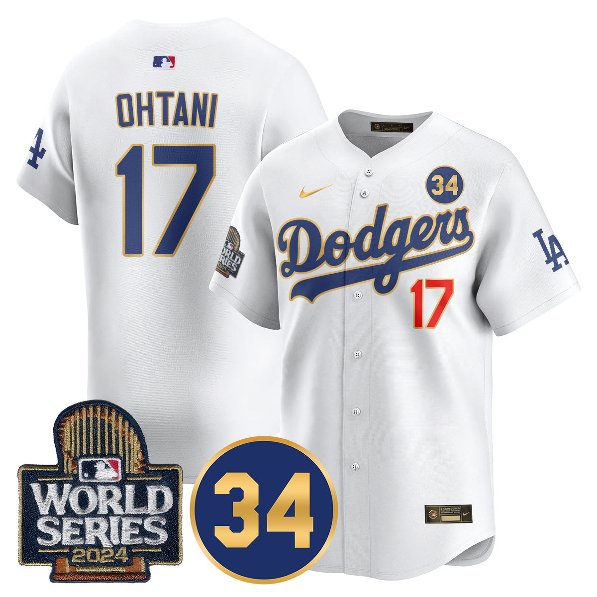 Dodgers World Series - Fernando Valenzuela Memorial Jersey - All Stitched