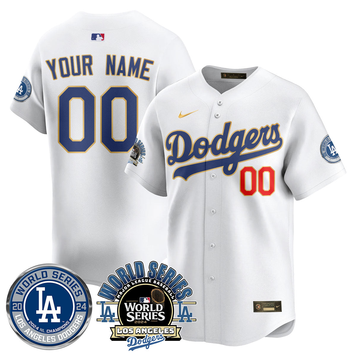 Los Angeles Dodgers World Series 2024 Custom Jersey - All Stitched