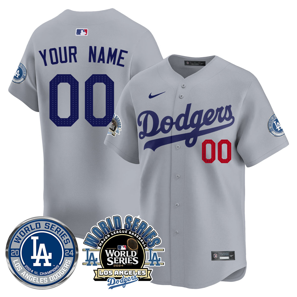 Los Angeles Dodgers World Series 2024 Custom Jersey - All Stitched