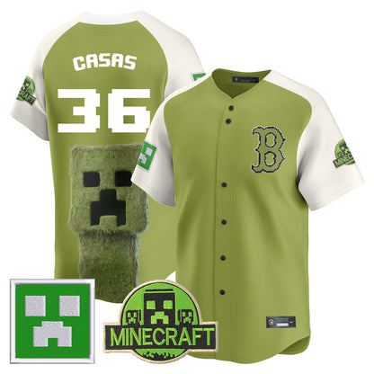 Boston Red Sox 2025 MINECRAFT Jersey - All Stitched