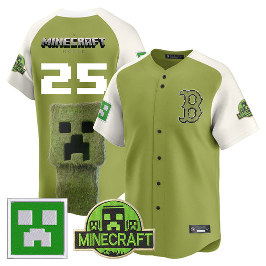 Boston Red Sox 2025 MINECRAFT Jersey - All Stitched