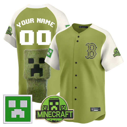 Boston Red Sox 2025 MINECRAFT Custom Jersey - All Stitched