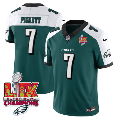 Philadelphia Eagles Super Bowl LIX Champions Gold Vapor Limited Jersey - All Stitched