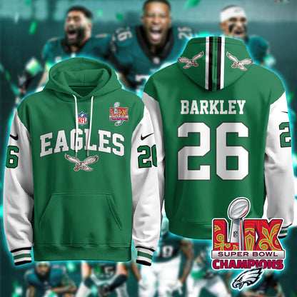 Philadelphia Eagles Super Bowl LIX Champions Hoodie - All Stitched