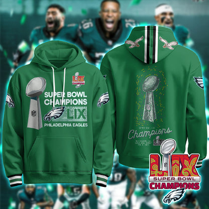 Philadelphia Eagles Super Bowl LIX Champions Hoodie