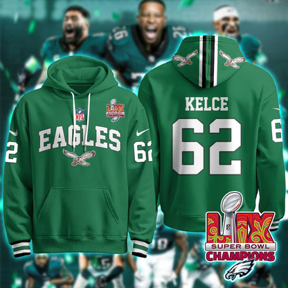 Philadelphia Eagles Super Bowl LIX Champions Hoodie - All Stitched