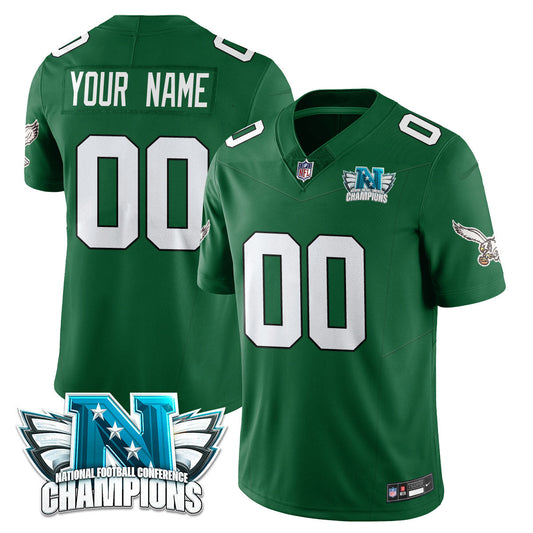 Philadelphia Eagles 2024 NFC Champion Custom Jersey - All Stitched