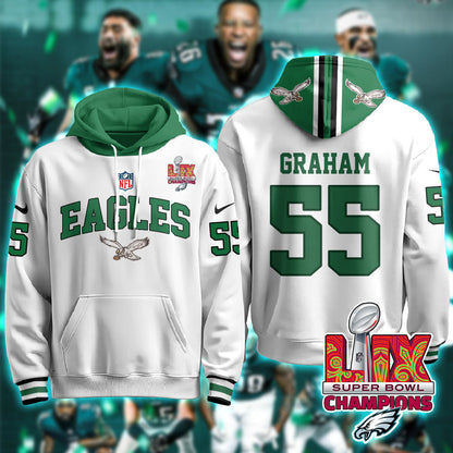 Philadelphia Eagles Super Bowl LIX Champions Hoodie - All Stitched