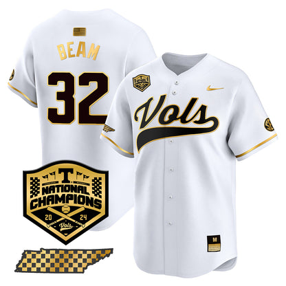 Tennessee 2024 Baseball College World Series Champions Limited Jersey - All Stitched