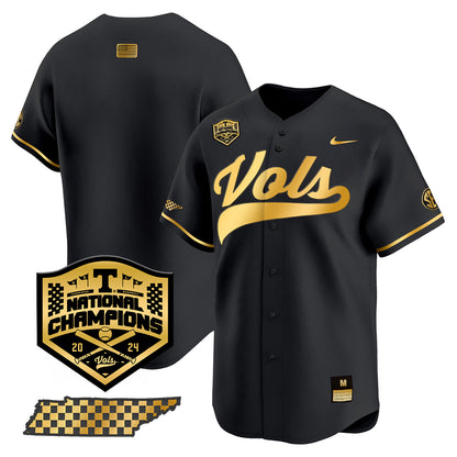 Tennessee 2024 Baseball College World Series Champions Limited Jersey - All Stitched