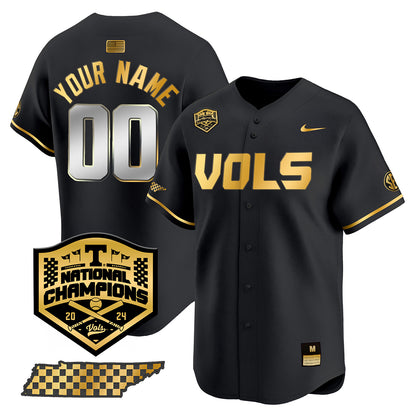 Tennessee 2024 Baseball College World Series Champions Limited Custom Jersey V2 - All Stitched