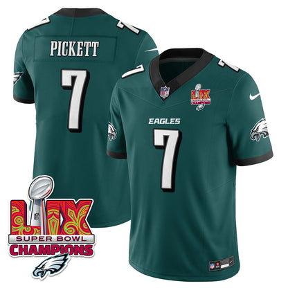 Philadelphia Eagles Super Bowl LIX Champions Gold Vapor Limited Jersey - All Stitched