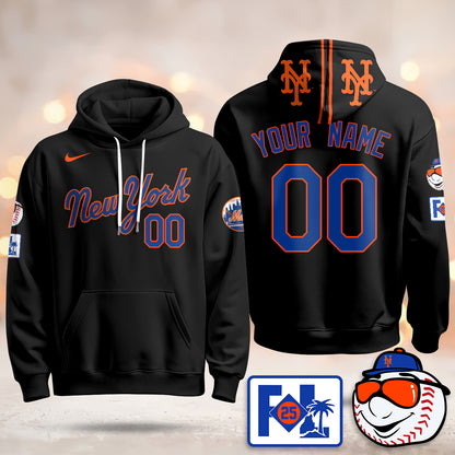 New York Mets Blue Road 2025 Custom Hoodie - All Stitched