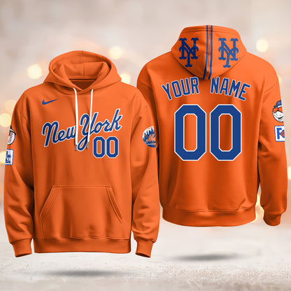 New York Mets Blue Road 2025 Custom Hoodie - All Stitched