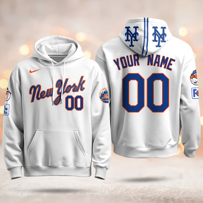 New York Mets Blue Road 2025 Custom Hoodie - All Stitched