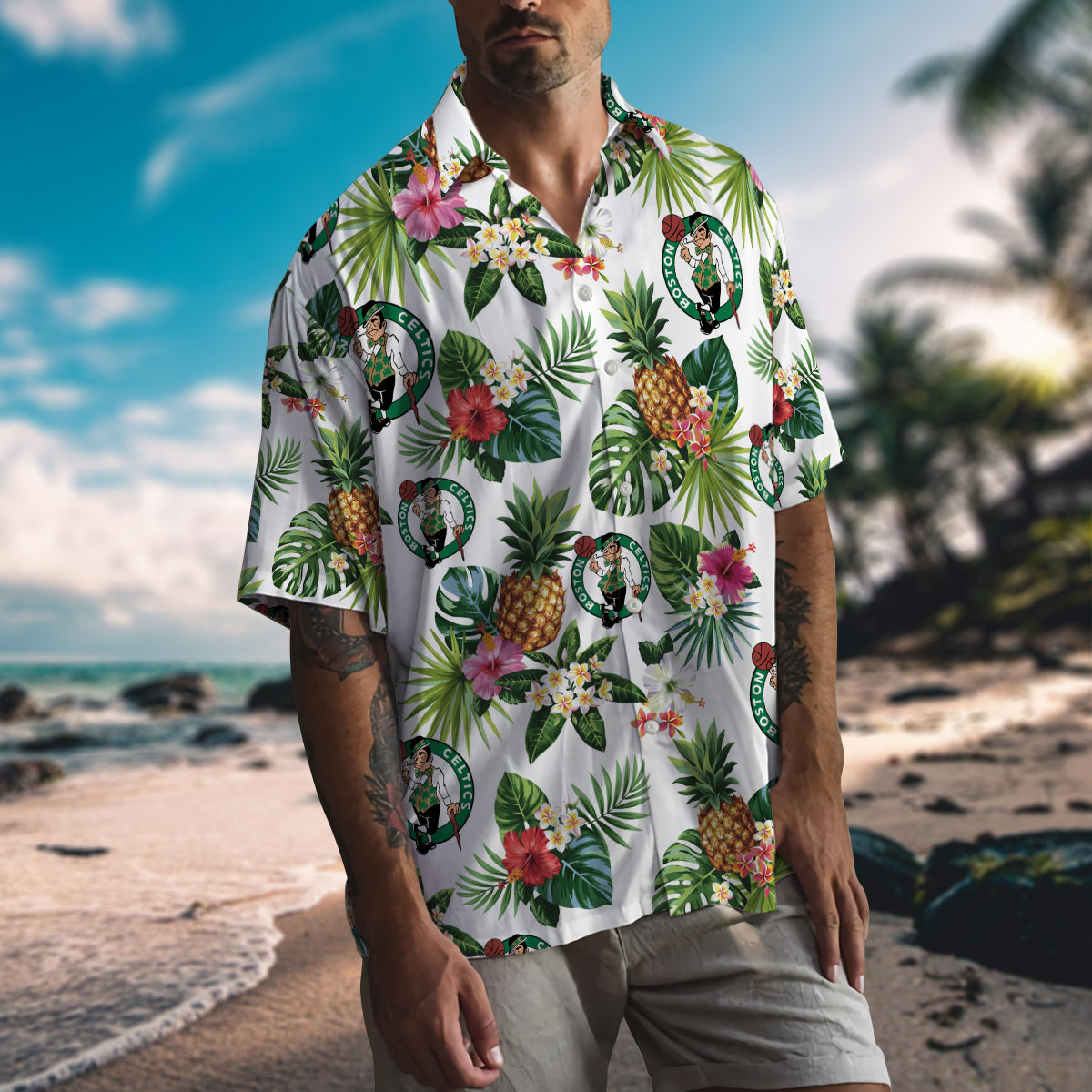 Celtics Hawaiian Shirt - 406TTHNHS076