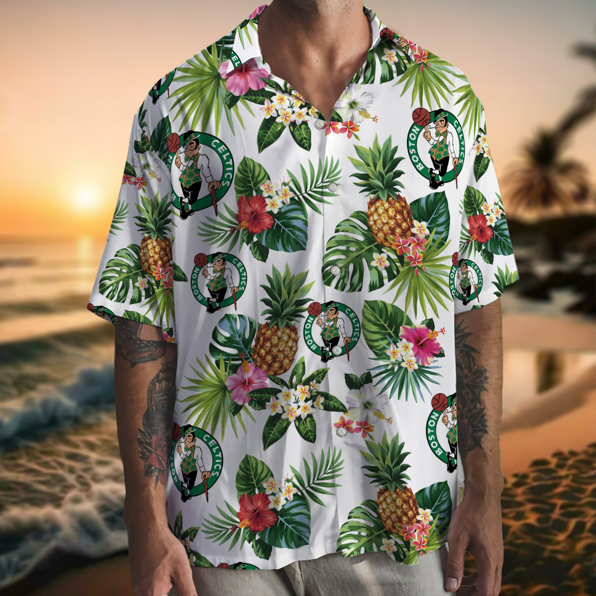 Celtics Hawaiian Shirt - 406TTHNHS076