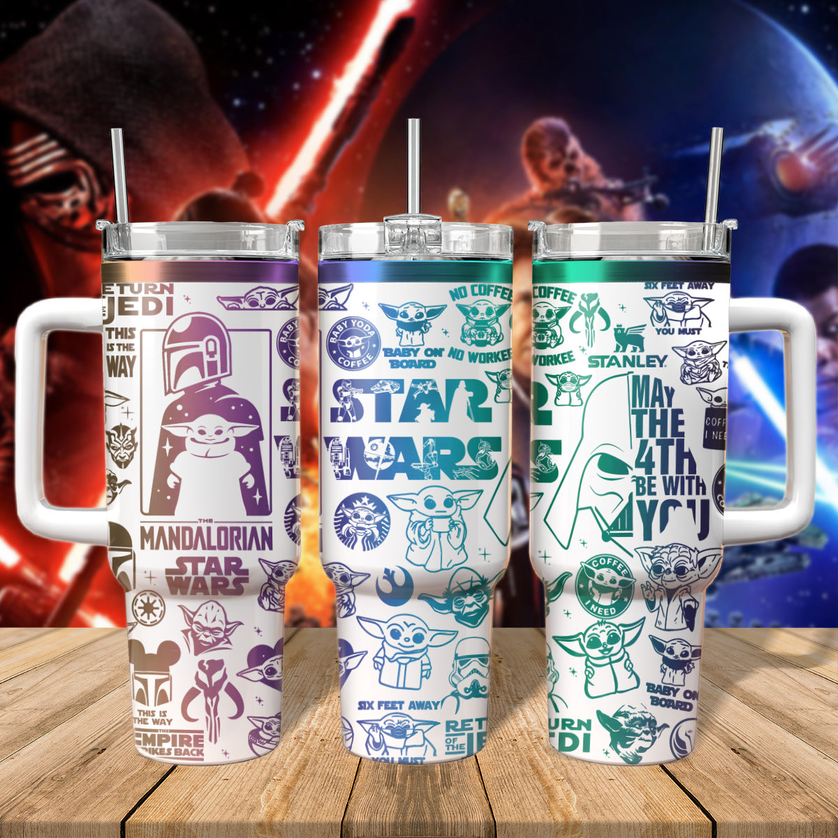 SW Inspired Yoda Galaxy Gift For Fans Tumbler- 406TTHNTB162