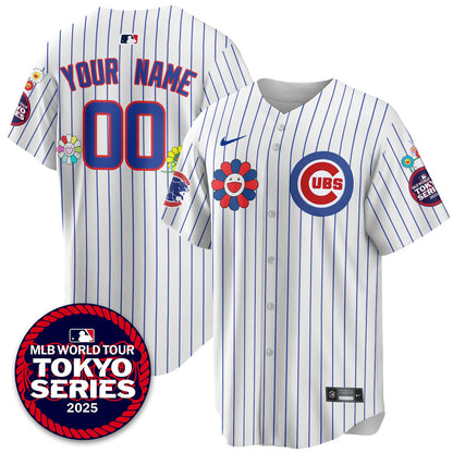 Chicago Cubs Tokyo Series 2025 Vapor Premier Limited  Custom Jersey - Stitched