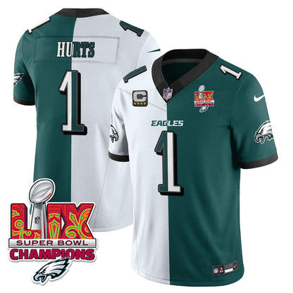 Philadelphia Eagles Super Bowl LIX Champions Gold Vapor Limited Jersey - All Stitched