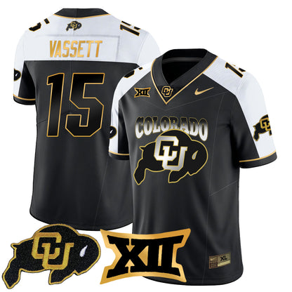 Colorado Buffaloes 2024 Vapor Limited Gold Jersey N2 - All Stitched