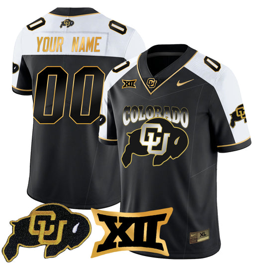 Custom Colorado Buffaloes 2024 Vapor Limited Gold Jersey N2 - All Stitched