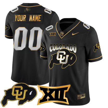 Custom Colorado Buffaloes 2024 Vapor Limited Gold Jersey N2 - All Stitched