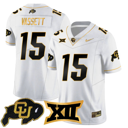 Colorado Buffaloes 2024 Vapor Limited Gold Jersey N1 - All Stitched