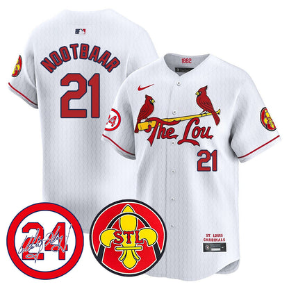 Cardinals 2024 City Connect  Jersey TLA - Whitey Herzog Memorial Patch - All Stitched