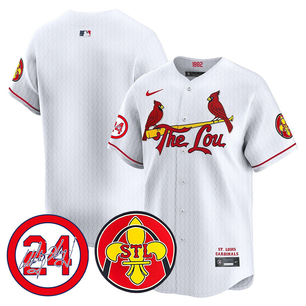 Cardinals 2024 City Connect  Jersey TLA - Whitey Herzog Memorial Patch - All Stitched