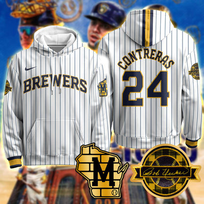 Milwaukee Brewers 2025 Limited Hoodie - Bob Uecker Patch - All Stitched