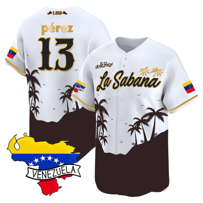 Venezuela 2024 Baseball Limited Jersey L21 - La Sabana - Stitched