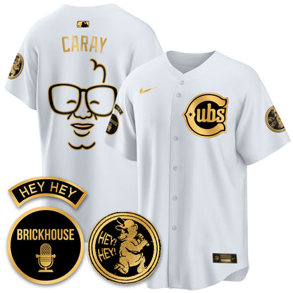 Chicago Cubs Limited Jersey - Jack Brickhouse "Hey Hey" Patch - All Stitched