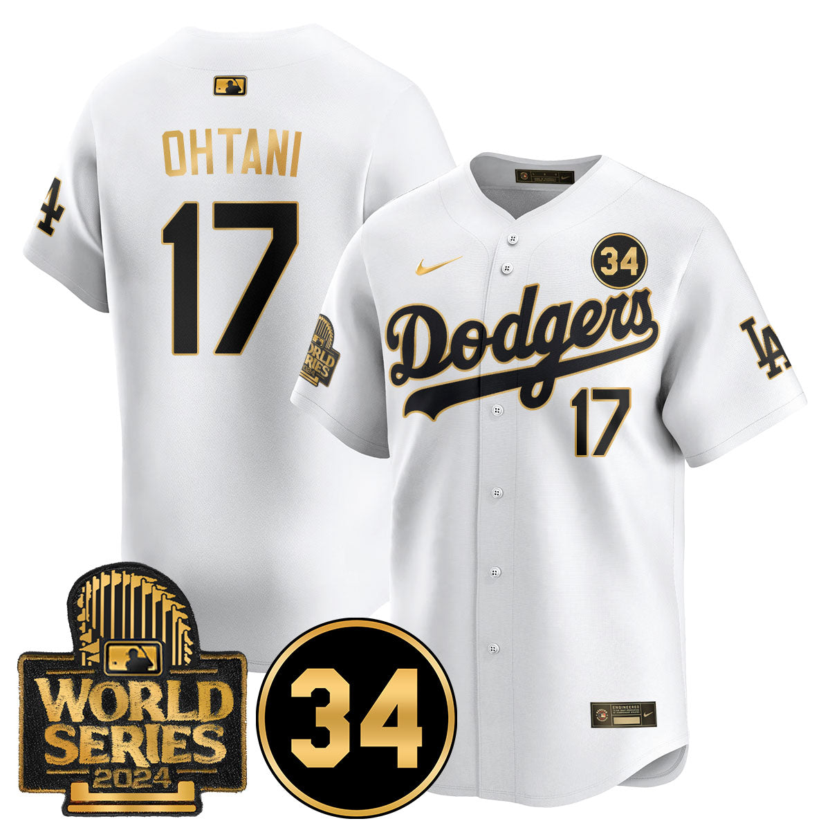 Dodgers World Series - Fernando Valenzuela Memorial Jersey - All Stitched