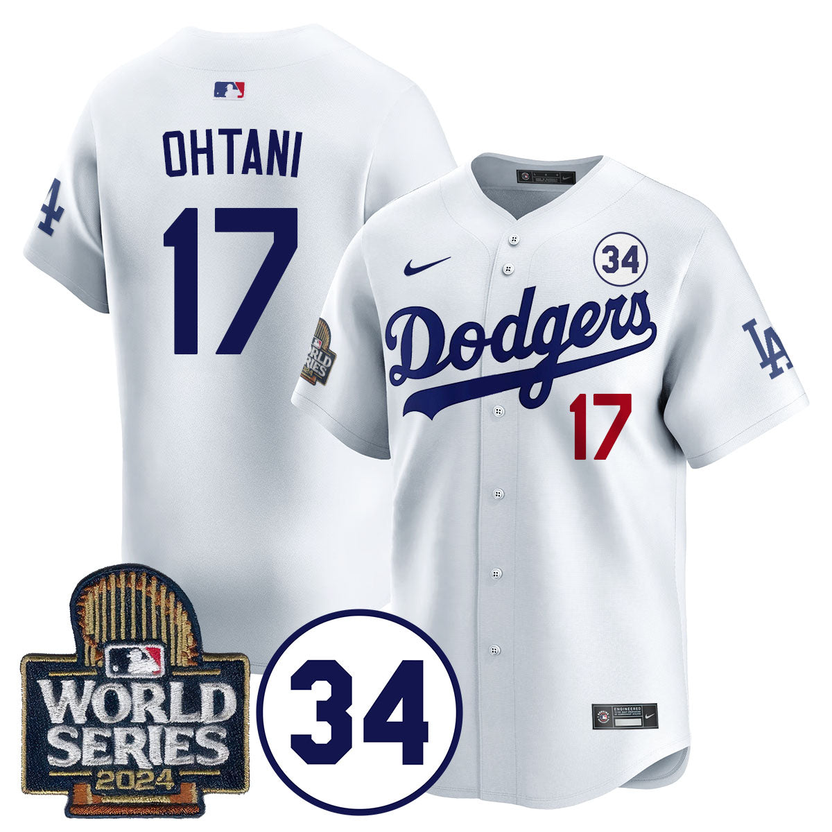 Dodgers World Series - Fernando Valenzuela Memorial Jersey - All Stitched