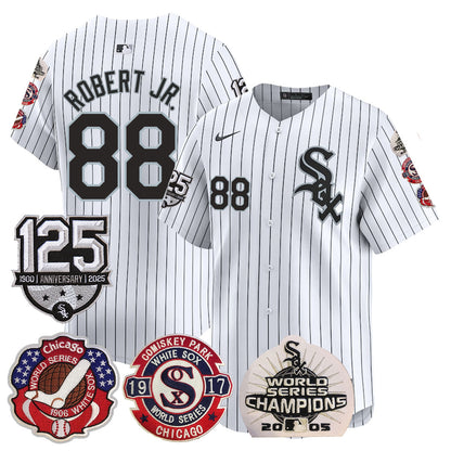 Chicago White Sox 125th Anniversary - World Series Champions Jersey - All Stitched