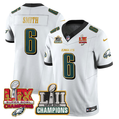 Philadelphia Eagles LII-LIX Super Bowl Champions Vapor Limited Gold Jersey - All Stitched