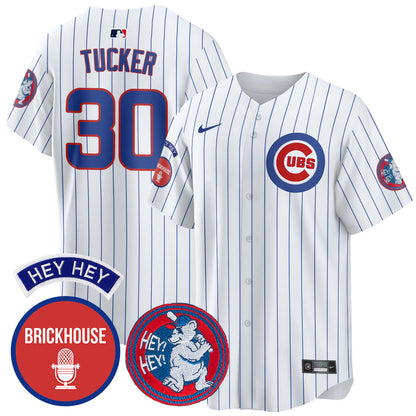 Chicago Cubs Limited Jersey - Jack Brickhouse "Hey Hey" Patch - All Stitched