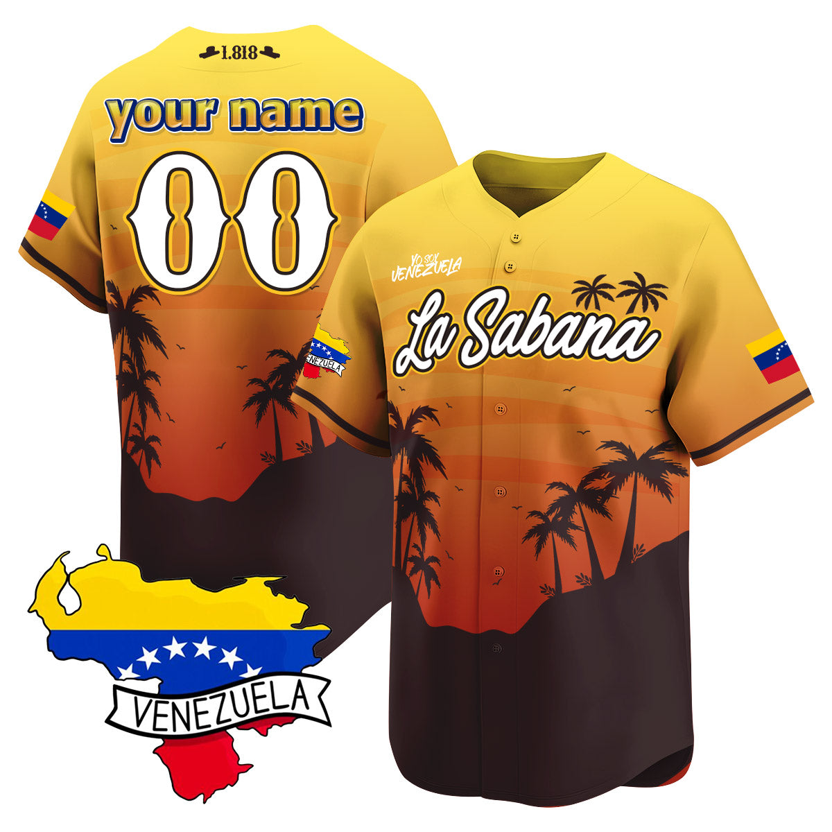 Venezuela 2024 Baseball Limited Custom Jersey L21 - La Sabana - Stitched