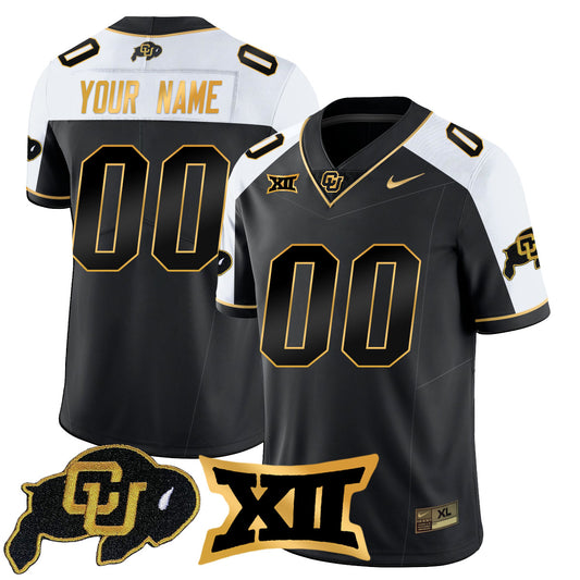 Custom Colorado Buffaloes 2024 Vapor Limited Gold Jersey N1 - All Stitched