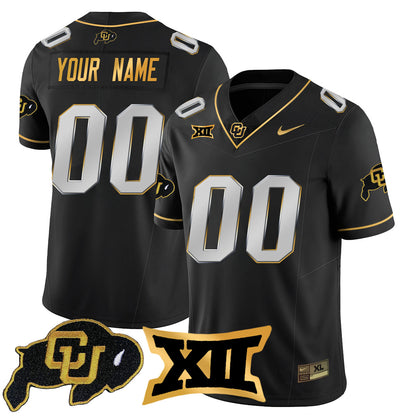 Custom Colorado Buffaloes 2024 Vapor Limited Gold Jersey N1 - All Stitched