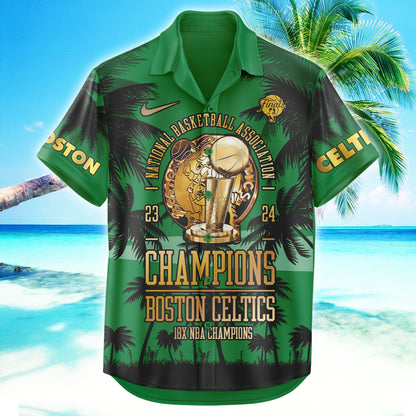 Celtics Hawaiian Shirt - Finals 2023-24 World Champions CT001