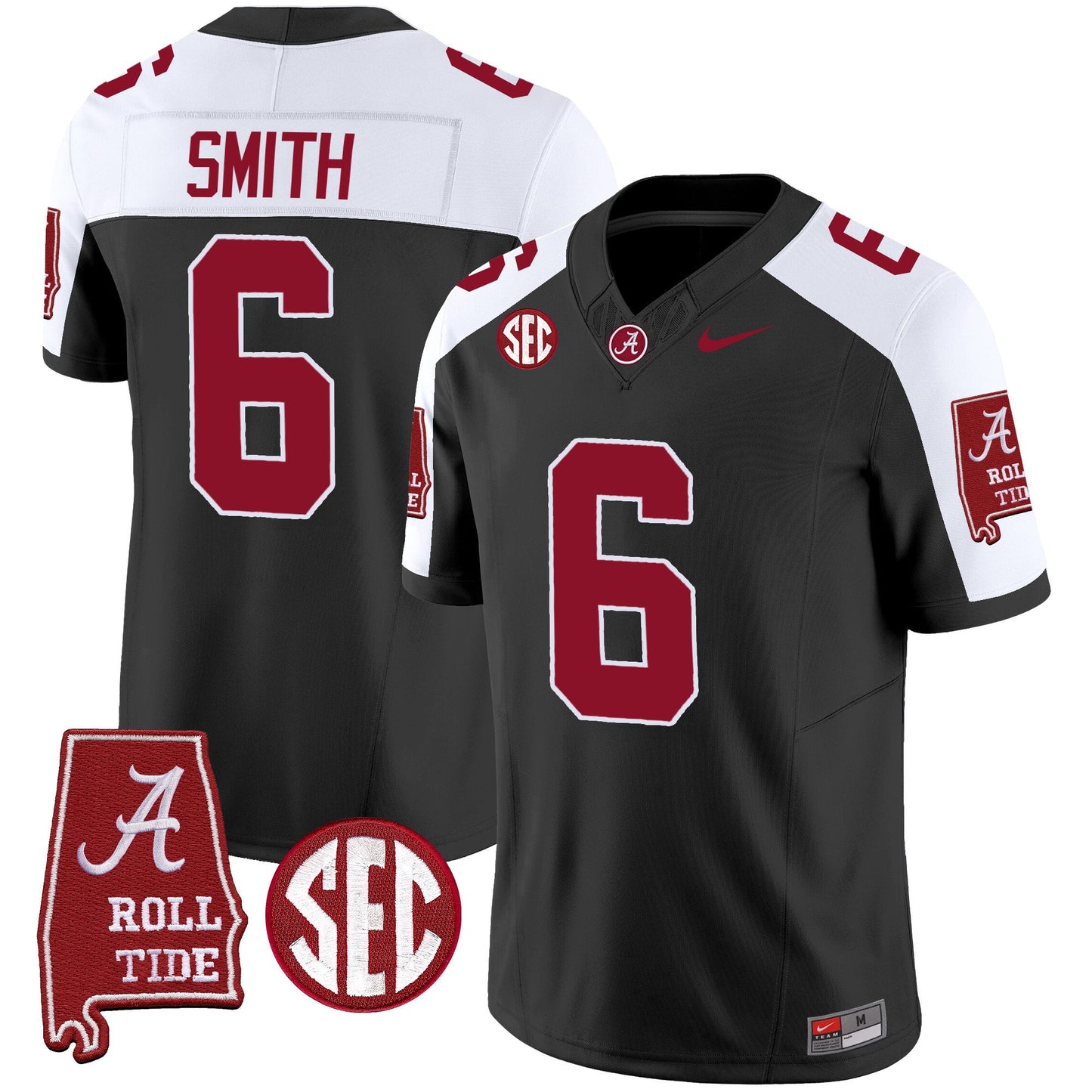 Alabama Crimson Tide Vapor Limited Jersey V3 - Alabama Map - All Stitched