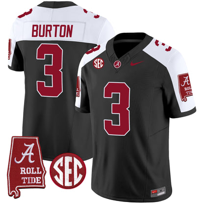 Alabama Crimson Tide Vapor Limited Jersey V5 - Alabama Map - All Stitched