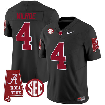 Alabama Crimson Tide Vapor Limited Jersey V3 - Alabama Map - All Stitched