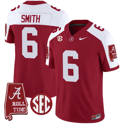 Alabama Crimson Tide Vapor Limited Jersey V3 - Alabama Map - All Stitched