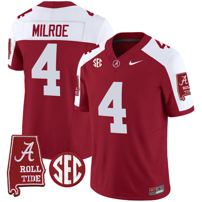 Alabama Crimson Tide Vapor Limited Jersey V5 - Alabama Map - All Stitched