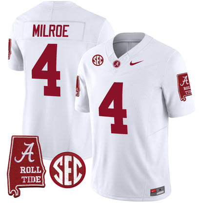 Alabama Crimson Tide Vapor Limited Jersey V5 - Alabama Map - All Stitched