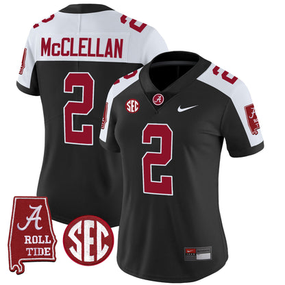 Women's Alabama Crimson Tide Vapor Limited Jersey V3 - Alabama Map - All Stitched